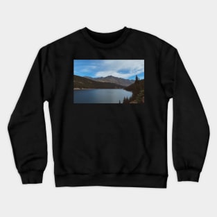 Turquoise Lake Mountain Landscape Crewneck Sweatshirt